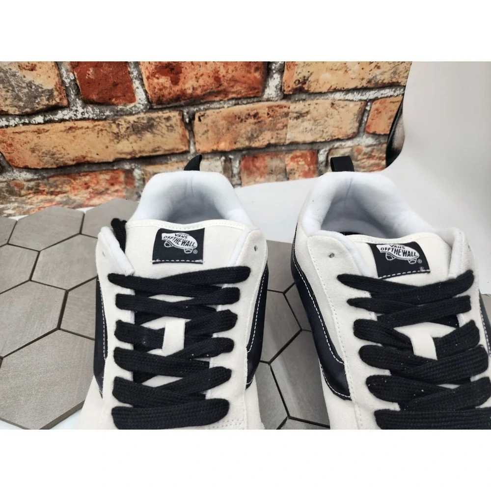 Vans Knu Skool Suede White Black  Size US 13 Men's New Rare Panda Sneakers